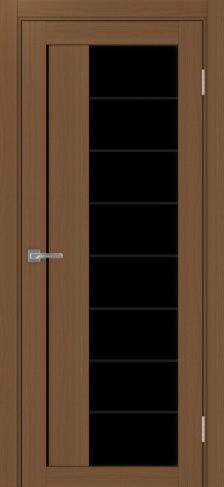 Полотно Турин  524АСС SB орех Размер 600х2000мм Покрытие Экошпон Стекло Черное