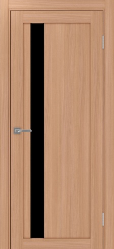 Полотно Турин 528АПП SB Цвет Ясень тёмный Размер 800х2000мм Покрытие Экошпон Стекло Черное